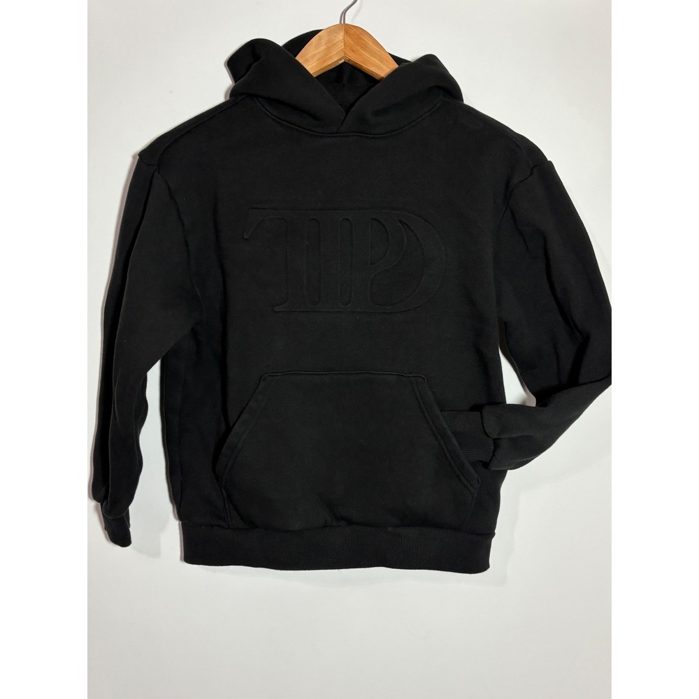 The Tortured Poets‎ Department Taylor Swift Embossed Logo Black Hoodie Youth M
